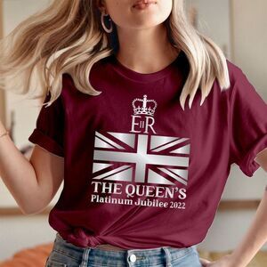 The Queens Platinum Jubilee 2022 Burgendy Women's Top